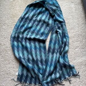 Merona Blue Plaid herringbone print scarf